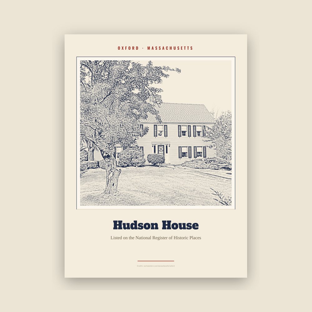 Oxford Hudson House Landmark Print