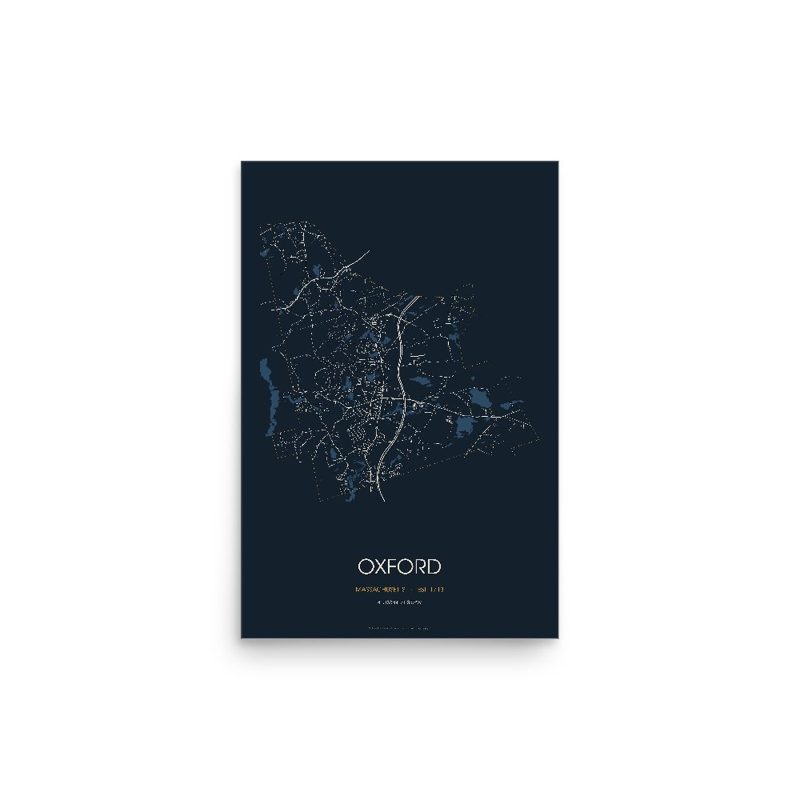 Oxford Street Map Poster · Midnight