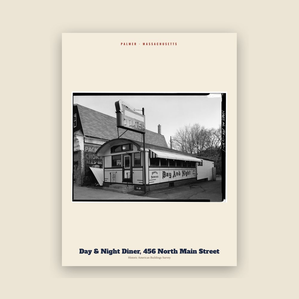Palmer Day & Night Diner, 456 North Main Street Archive Print