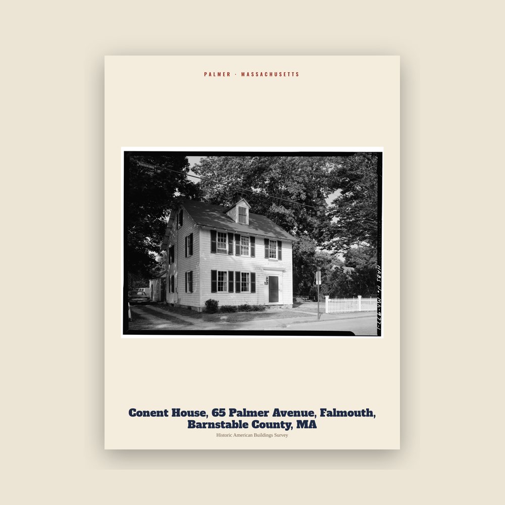 Palmer Conent House, 65 Palmer Avenue, Falmouth, Barnstable County, MA Archive Print