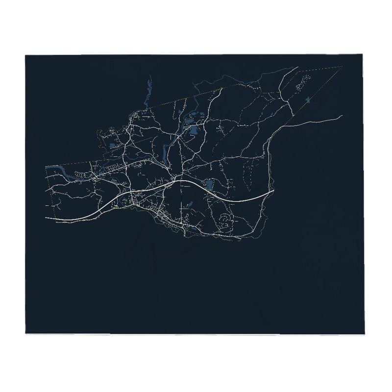 Palmer Street Map Throw Blanket