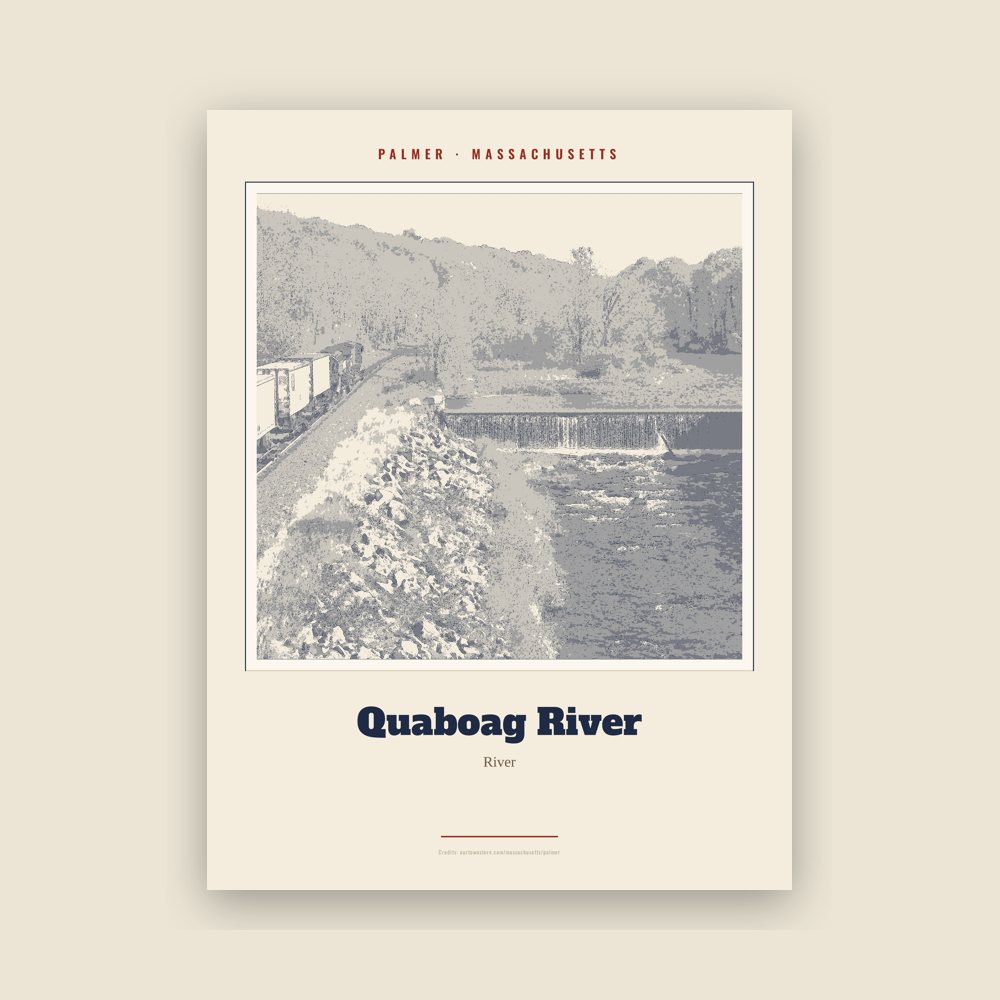 Palmer Quaboag River Landmark Print