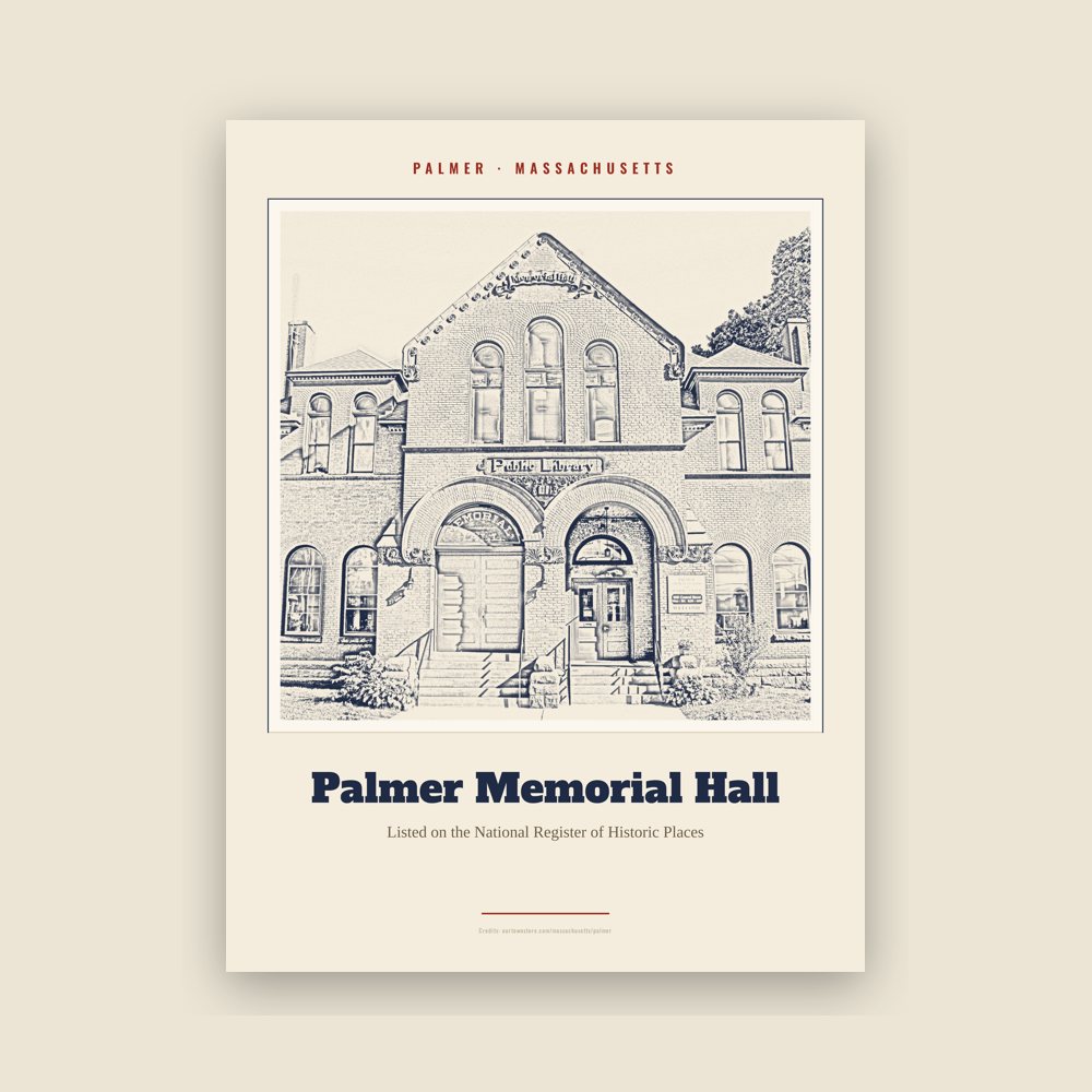 Palmer Palmer Memorial Hall Landmark Print