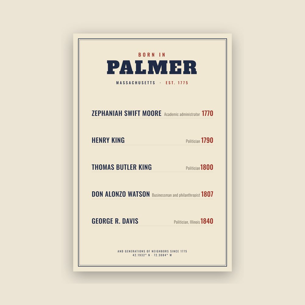 Palmer “Born In” Poster