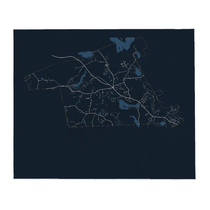 Paxton Street Map Throw Blanket