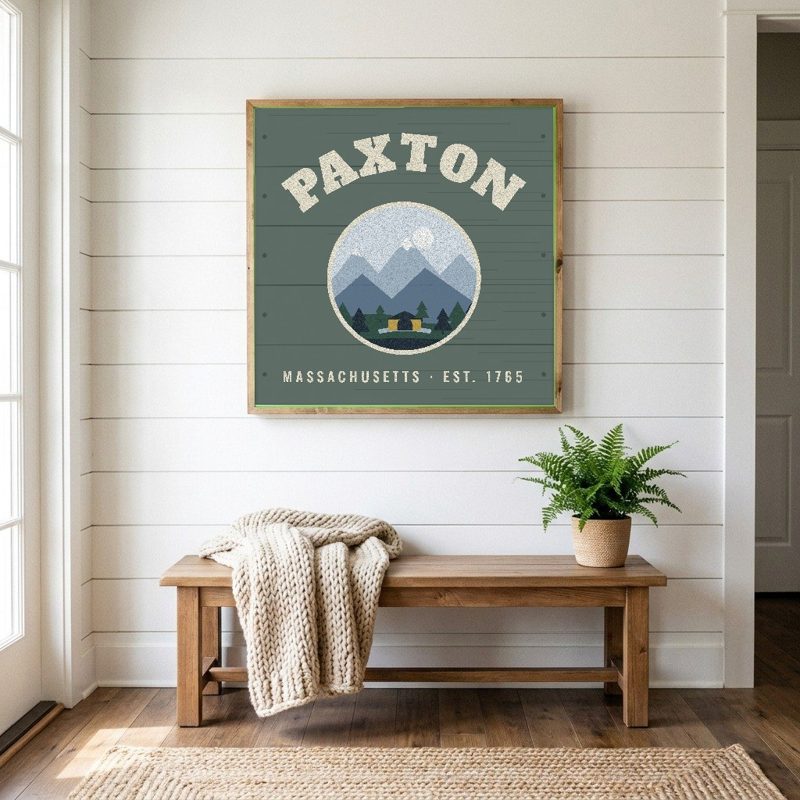 Paxton Hometown Wood Sign