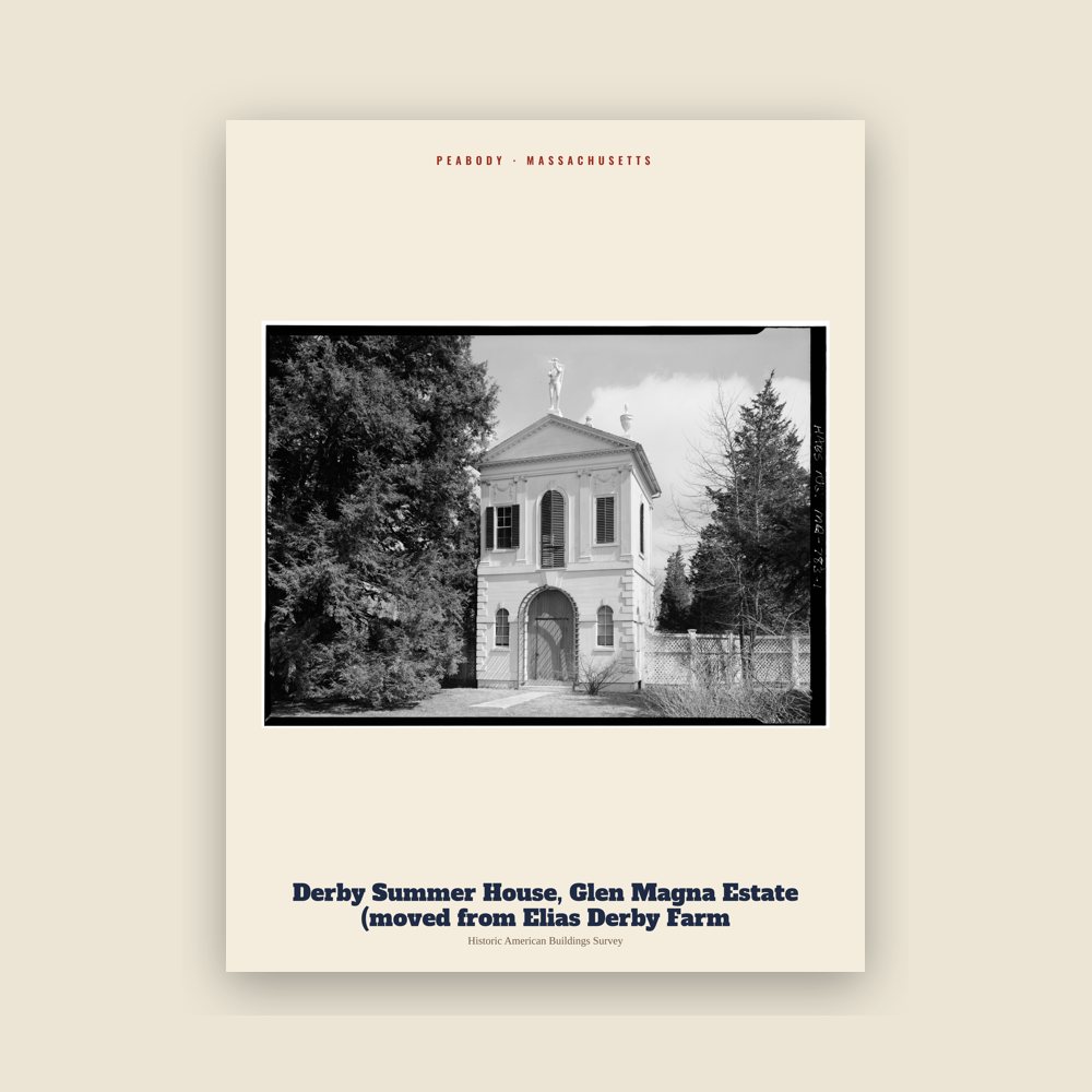 Peabody Derby Summer House, Glen Magna Estate (moved from Elias Derby Farm Archive Print