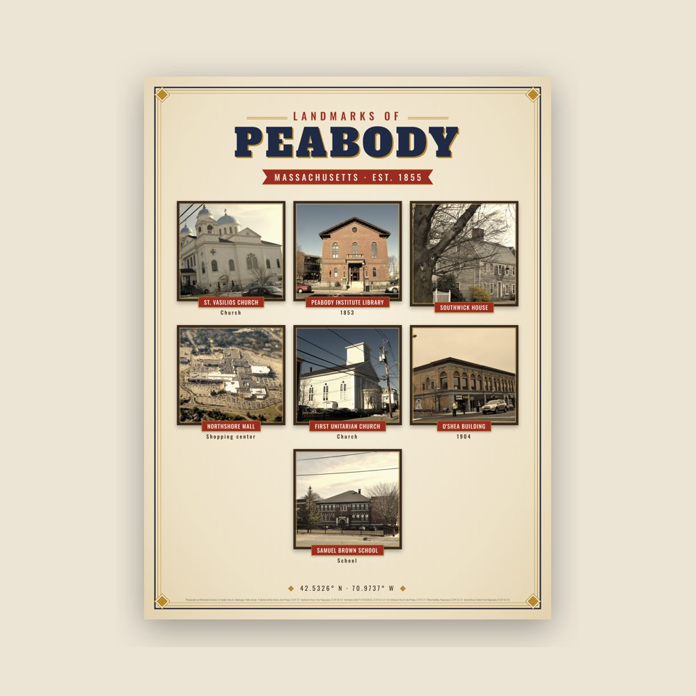 Peabody Landmarks Photo Poster