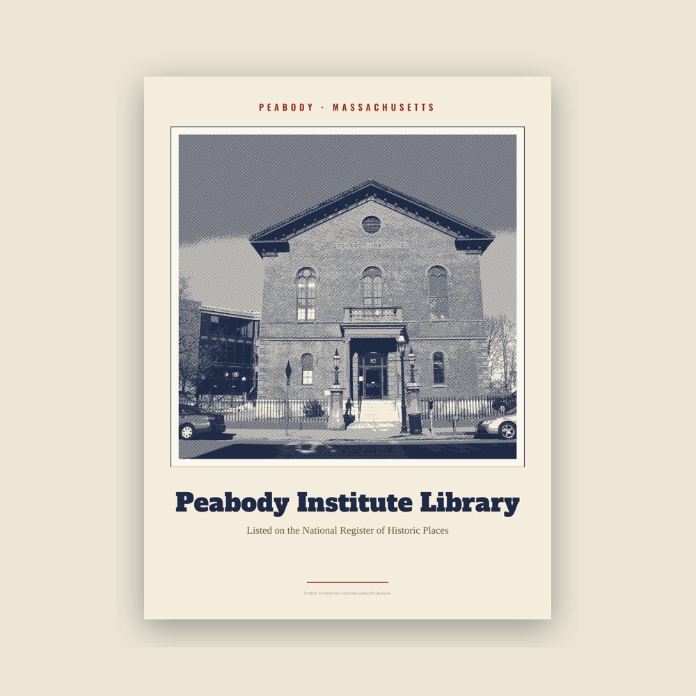 Peabody Peabody Institute Library Landmark Print