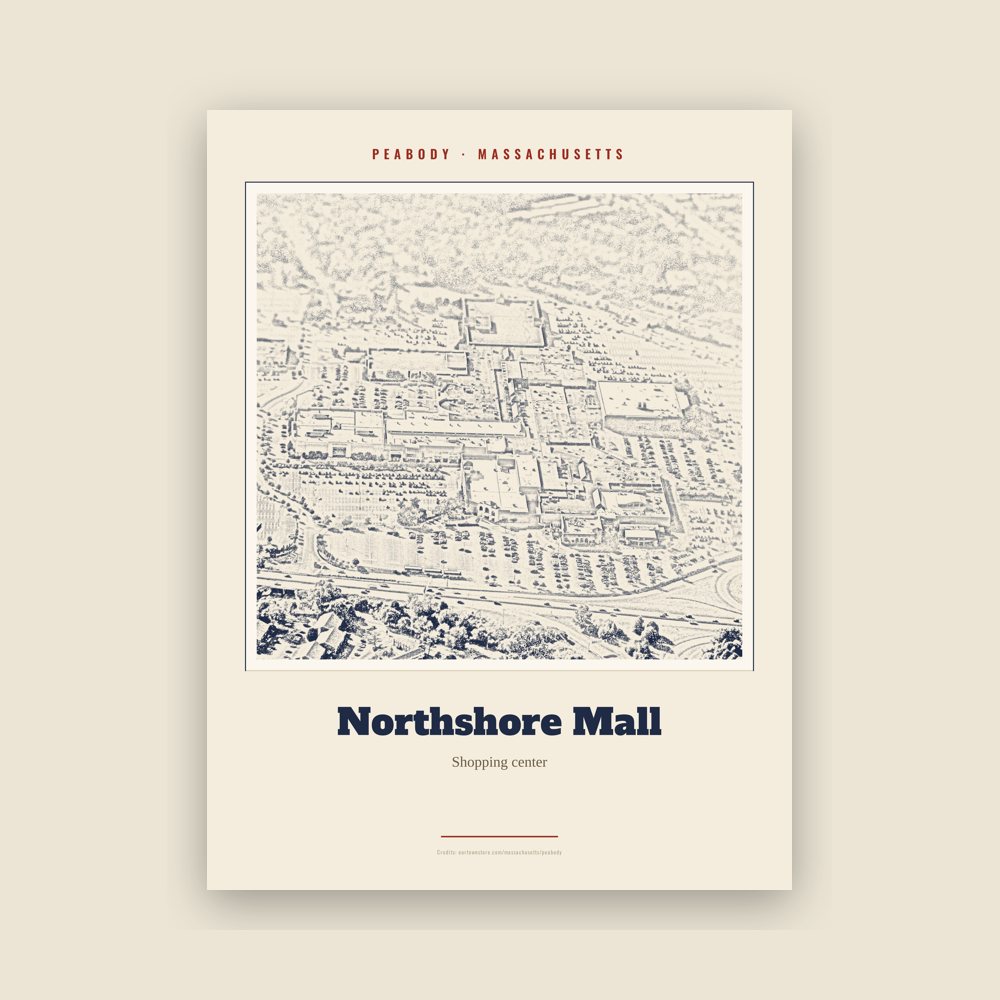 Peabody Northshore Mall Landmark Print