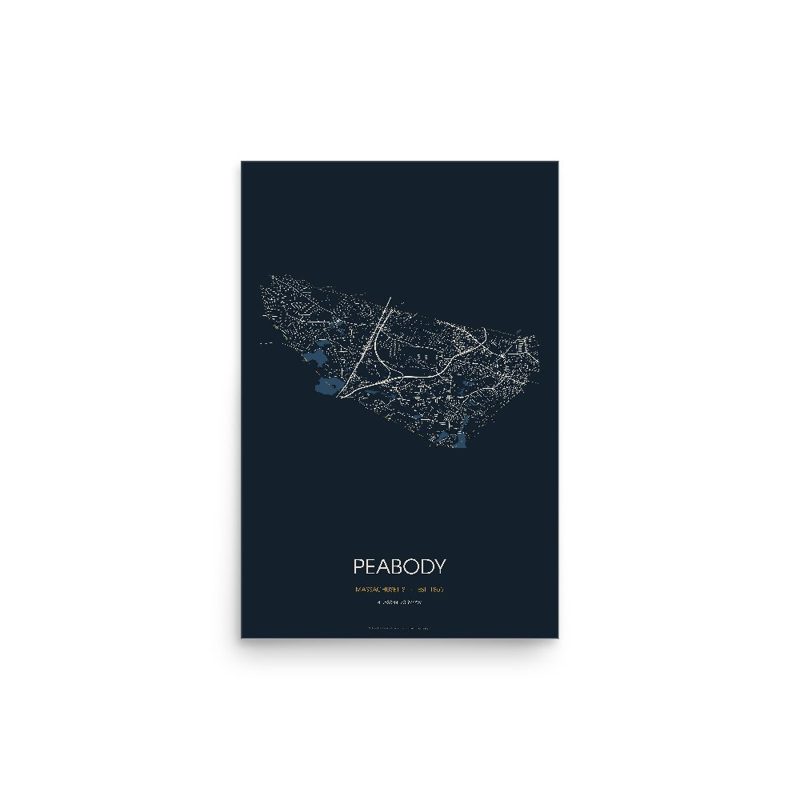 Peabody Street Map Poster · Midnight