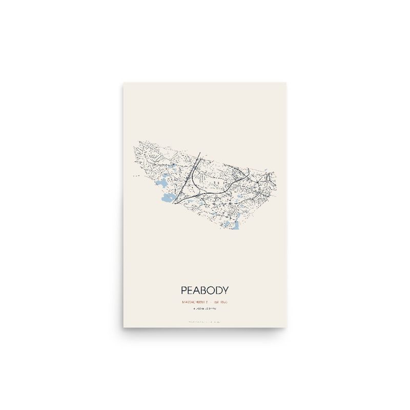 Peabody Street Map Poster · Linen