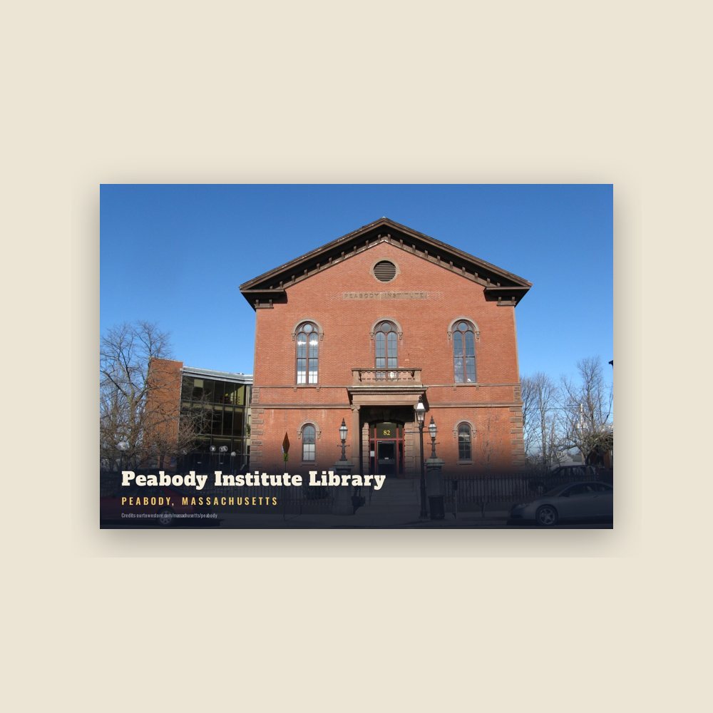 Peabody Peabody Institute Library Postcard