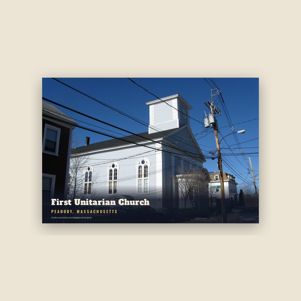 Peabody First Unitarian Church Postcard
