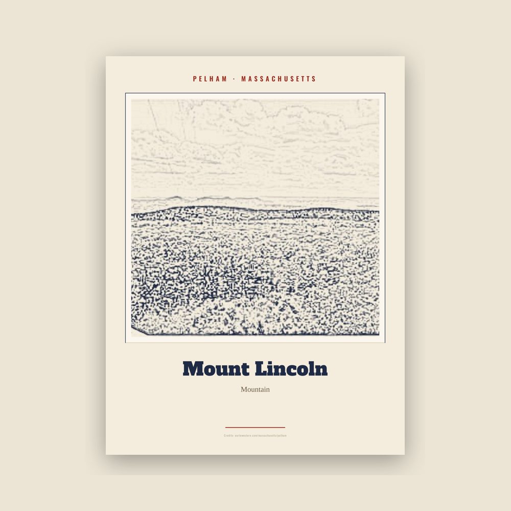 Pelham Mount Lincoln Landmark Print