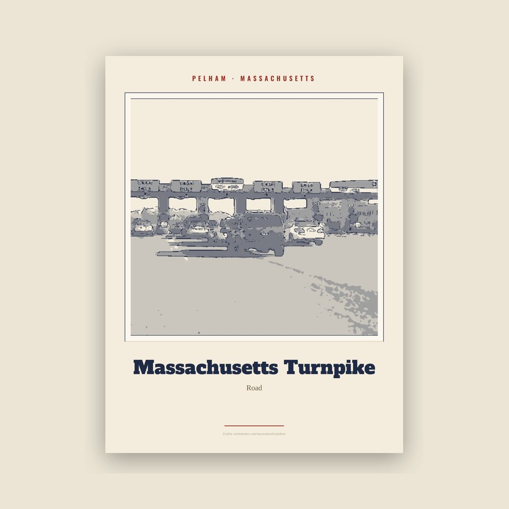 Pelham Massachusetts Turnpike Landmark Print