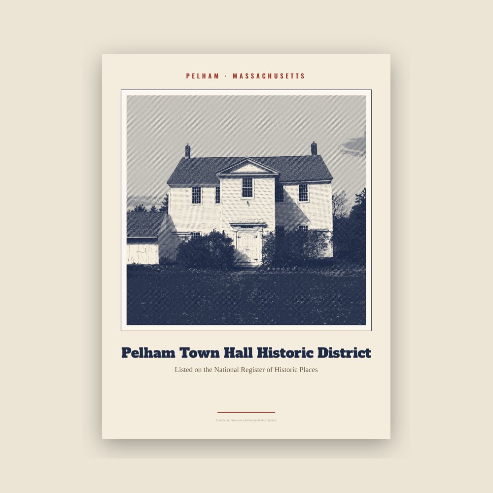 Pelham Pelham Town Hall Historic District Landmark Print
