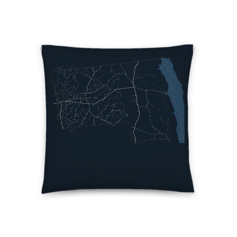 Pelham Map Throw Pillow
