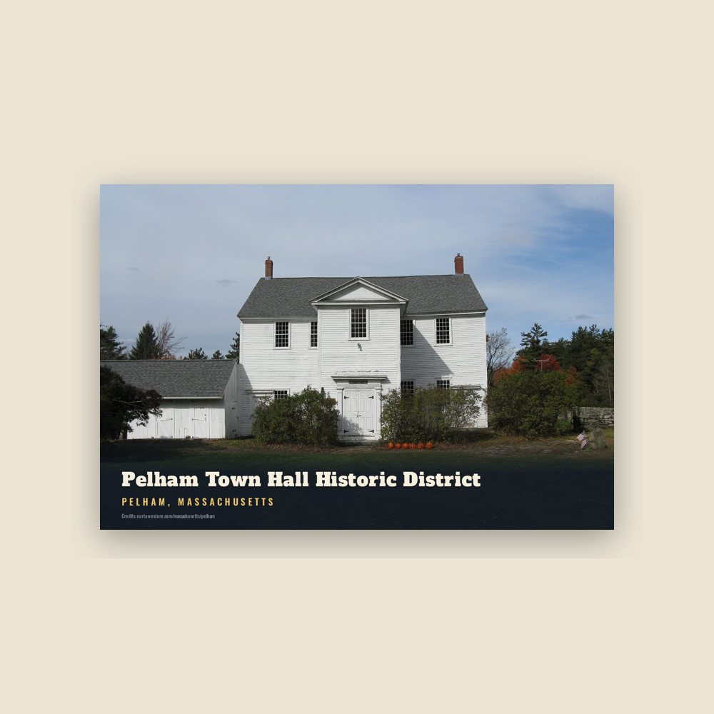 Pelham Pelham Town Hall Historic District Postcard