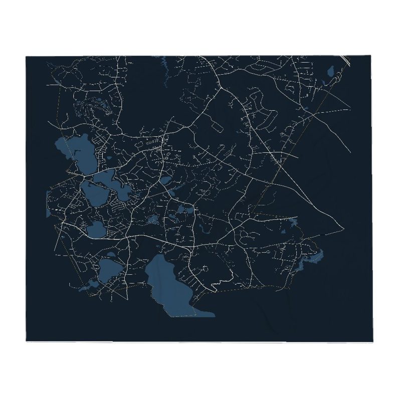 Pembroke Street Map Throw Blanket