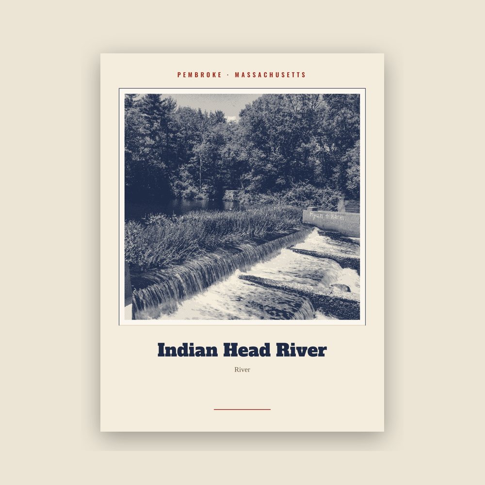 Pembroke Indian Head River Landmark Print