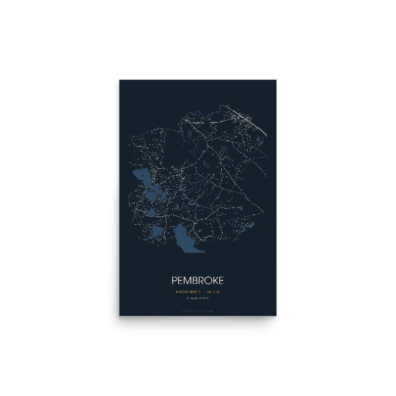 Pembroke Street Map Poster · Midnight