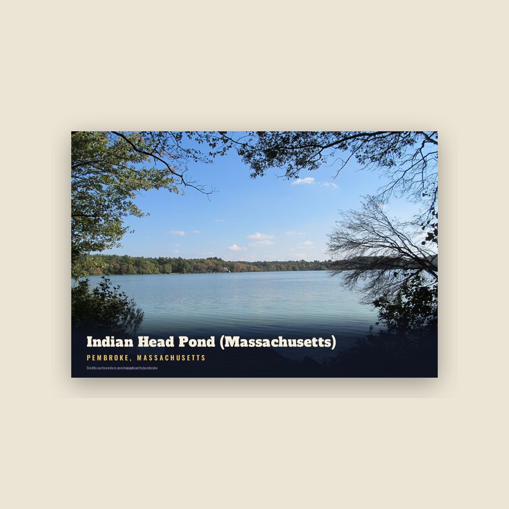 Pembroke Indian Head Pond (Massachusetts) Postcard
