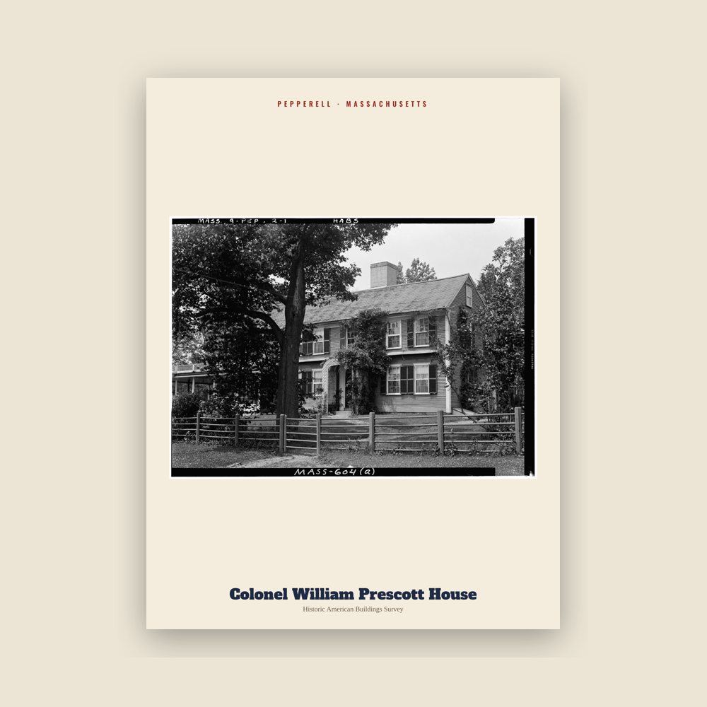 Pepperell Colonel William Prescott House Archive Print