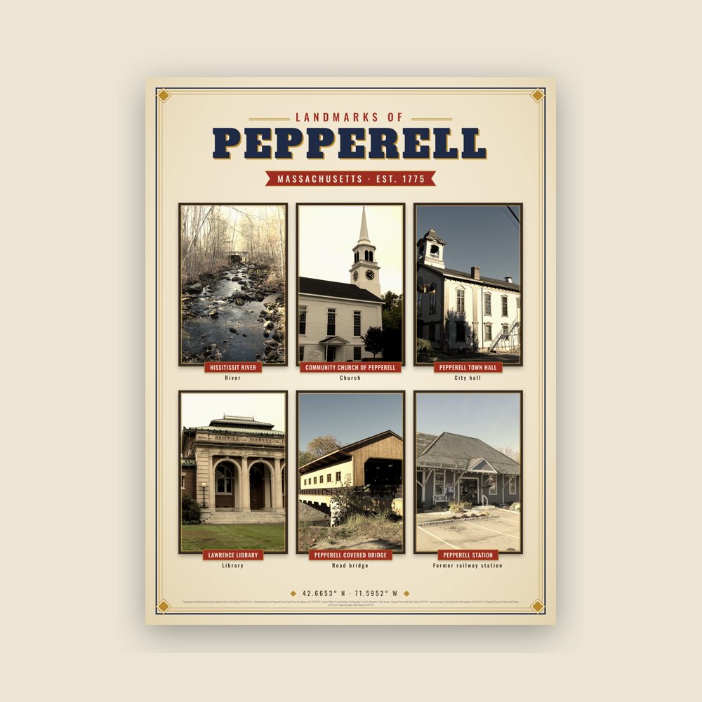 Pepperell Landmarks Photo Poster