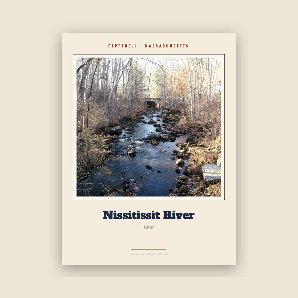 Pepperell Nissitissit River Landmark Print