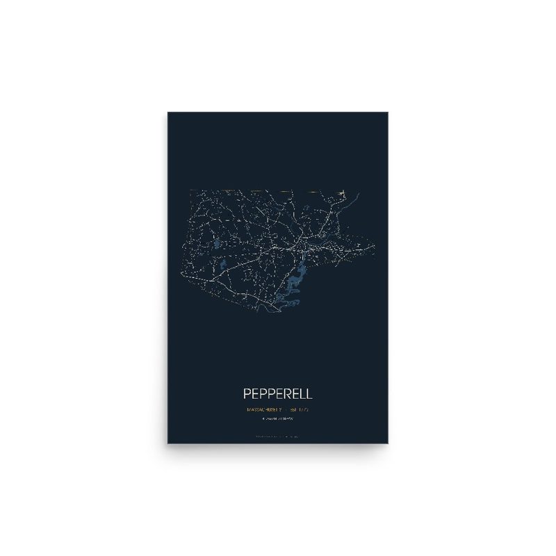 Pepperell Street Map Poster · Midnight