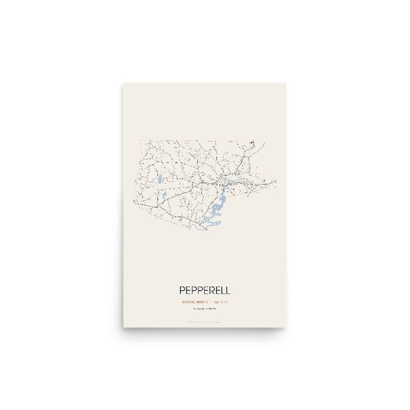 Pepperell Street Map Poster · Linen