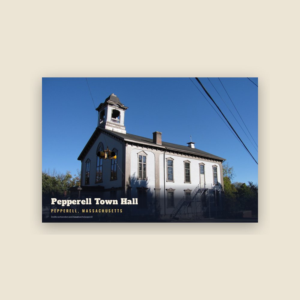 Pepperell Pepperell Town Hall Postcard