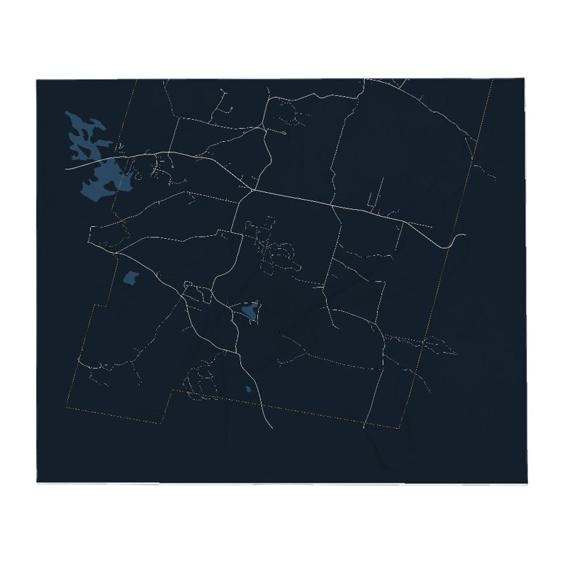 Peru Street Map Throw Blanket