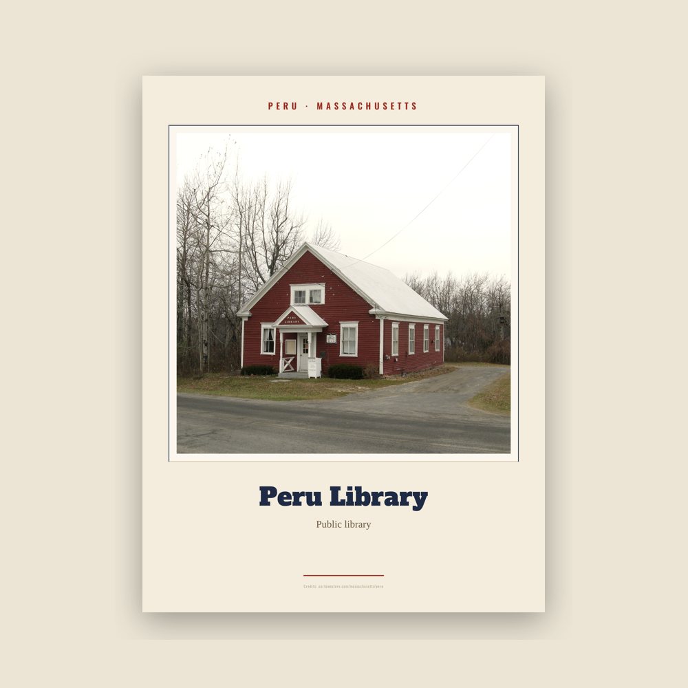 Peru Peru Library Landmark Print