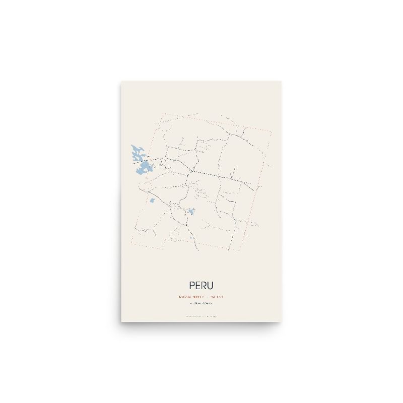 Peru Street Map Poster · Linen