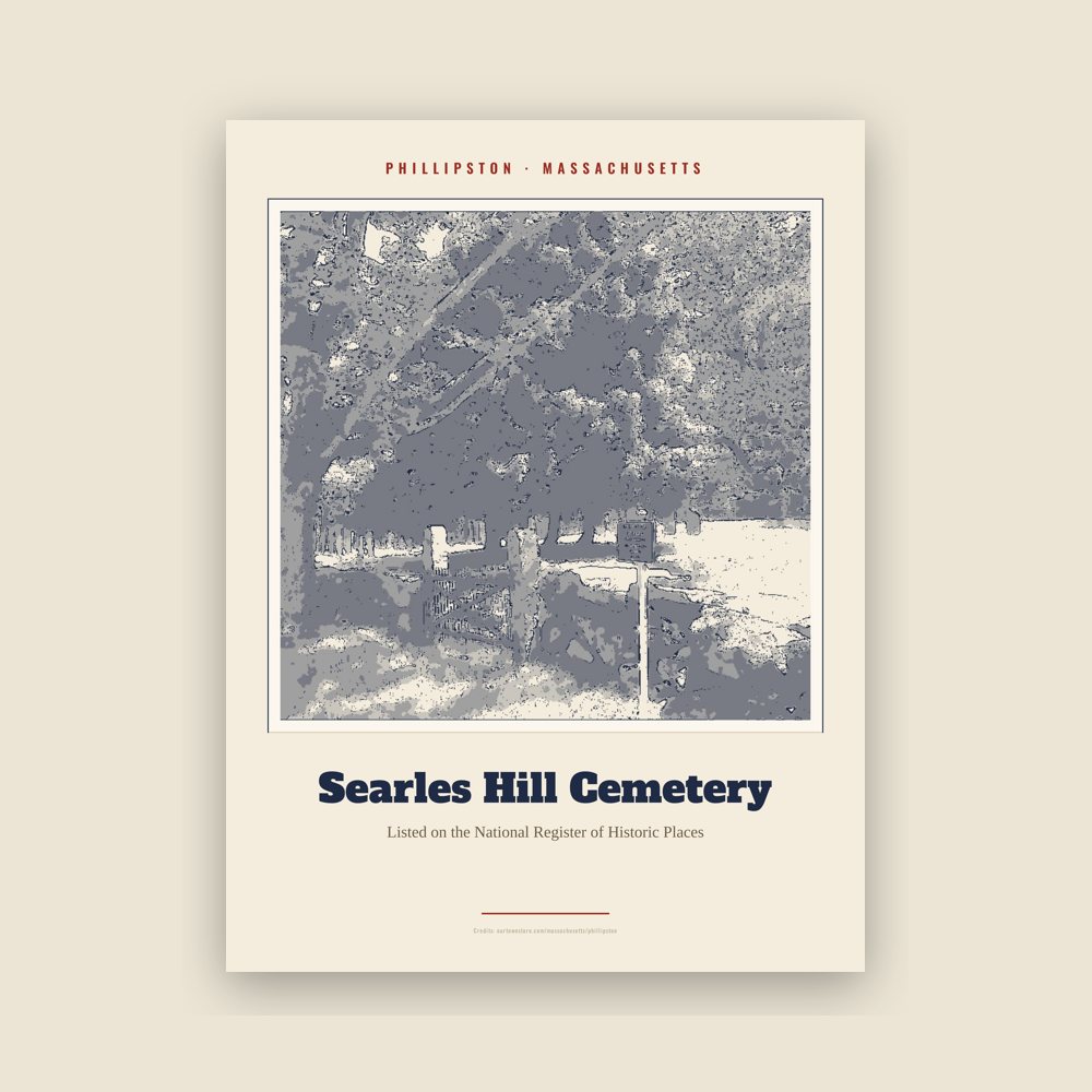 Phillipston Searles Hill Cemetery Landmark Print