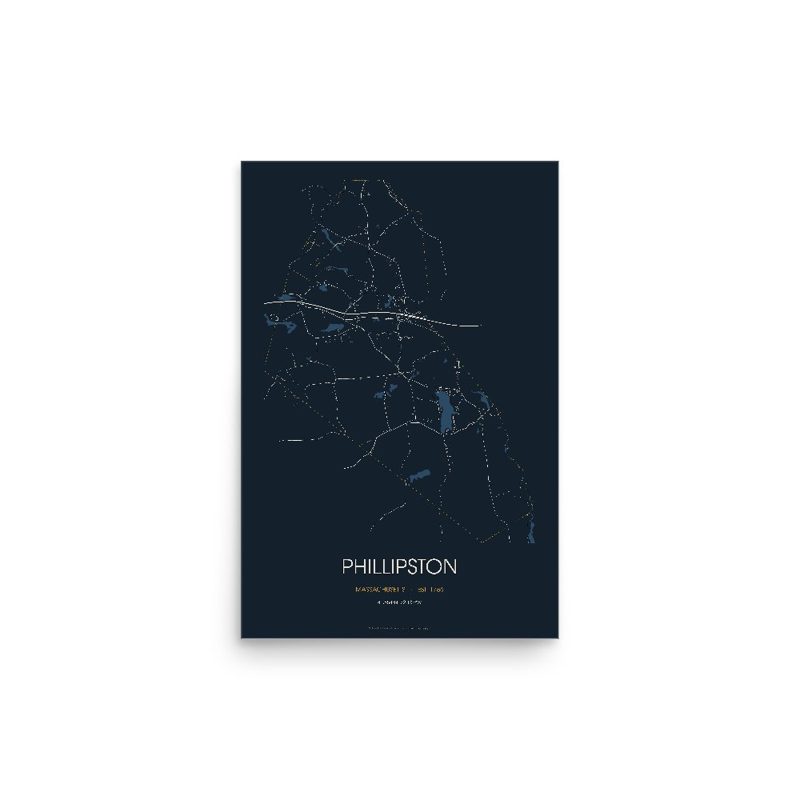 Phillipston Street Map Poster · Midnight