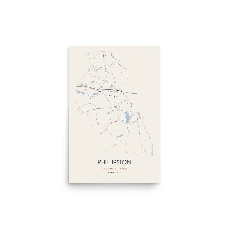 Phillipston Street Map Poster · Linen