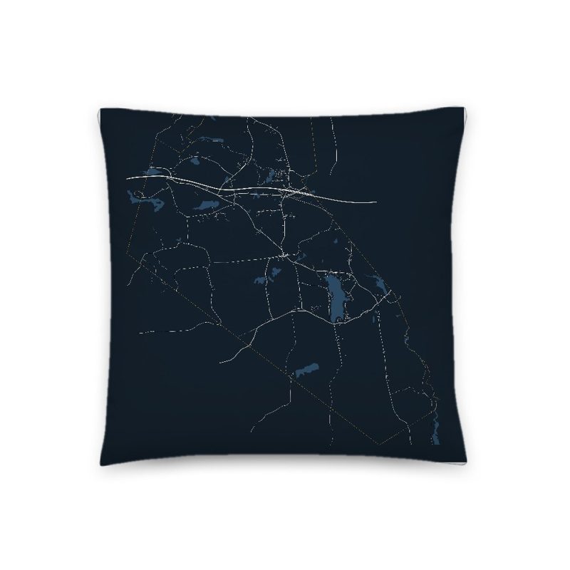 Phillipston Map Throw Pillow