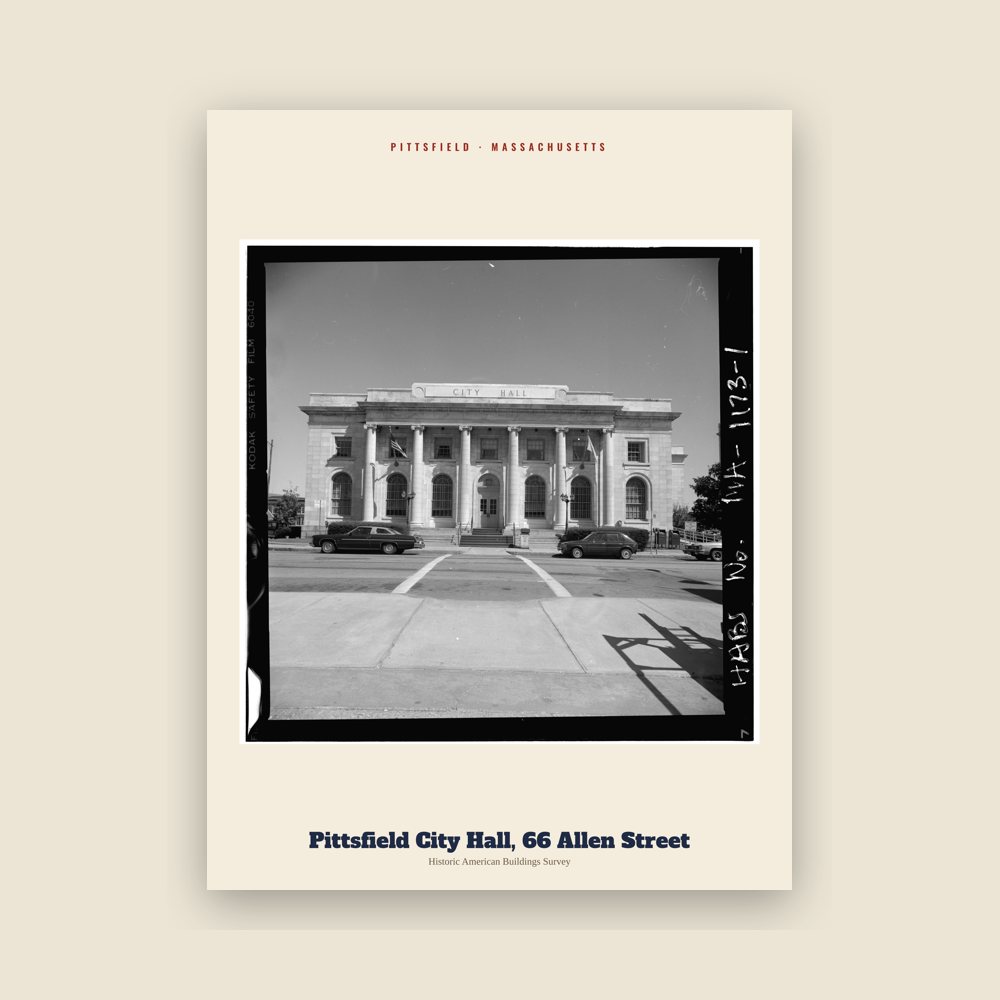 Pittsfield Pittsfield City Hall, 66 Allen Street Archive Print
