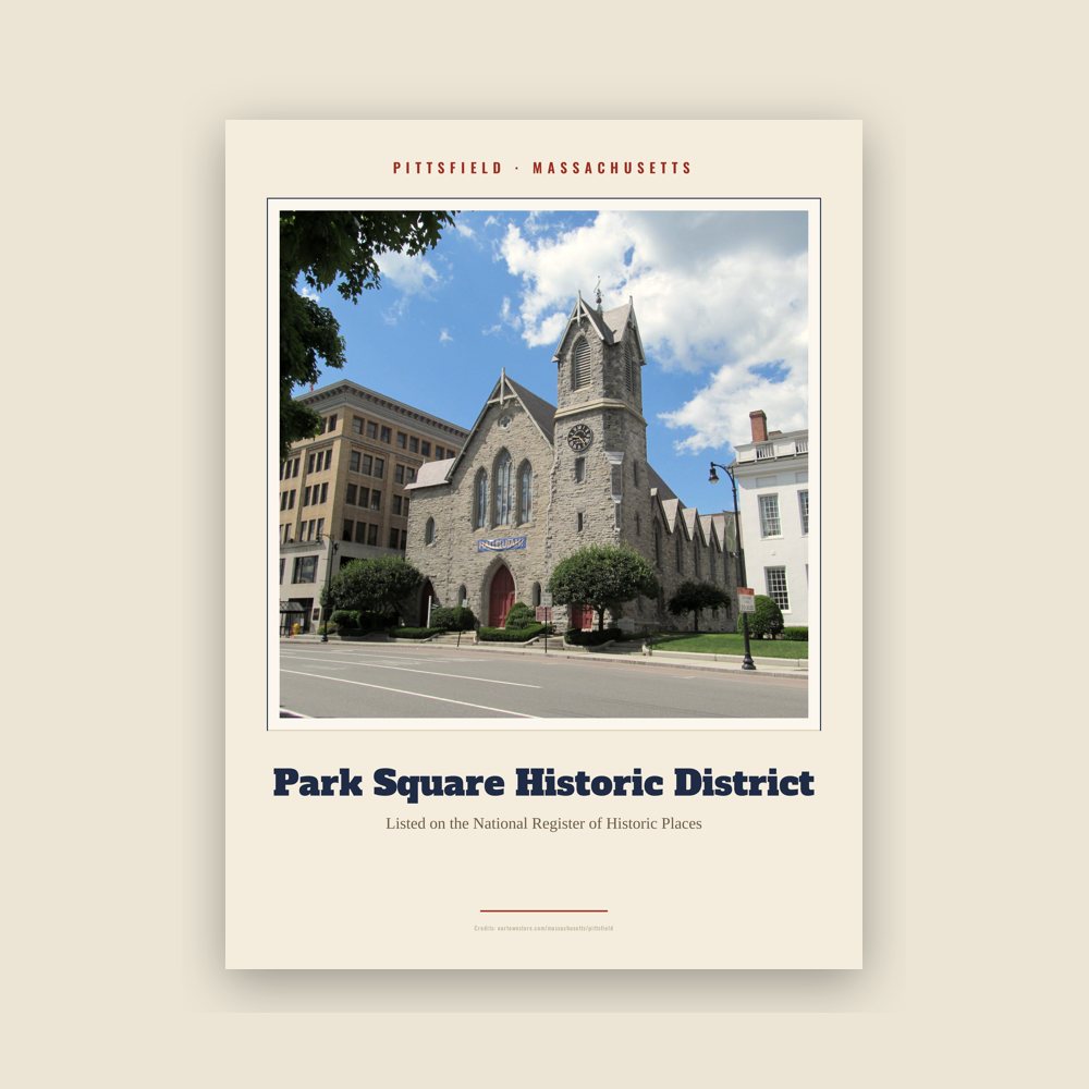 Pittsfield Park Square Historic District Landmark Print