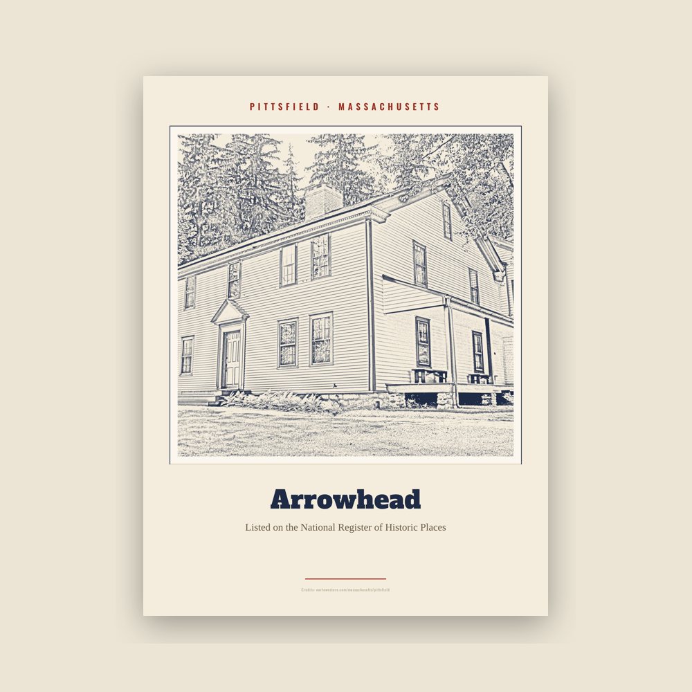 Pittsfield Arrowhead Landmark Print
