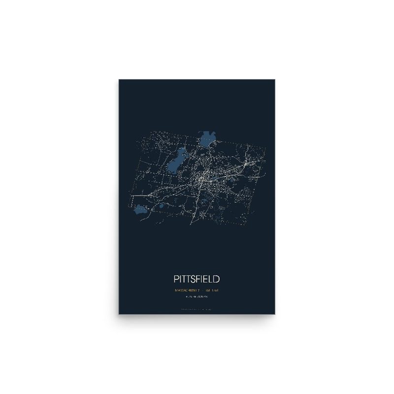 Pittsfield Street Map Poster · Midnight