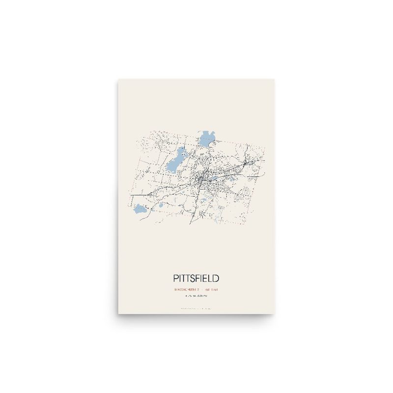 Pittsfield Street Map Poster · Linen