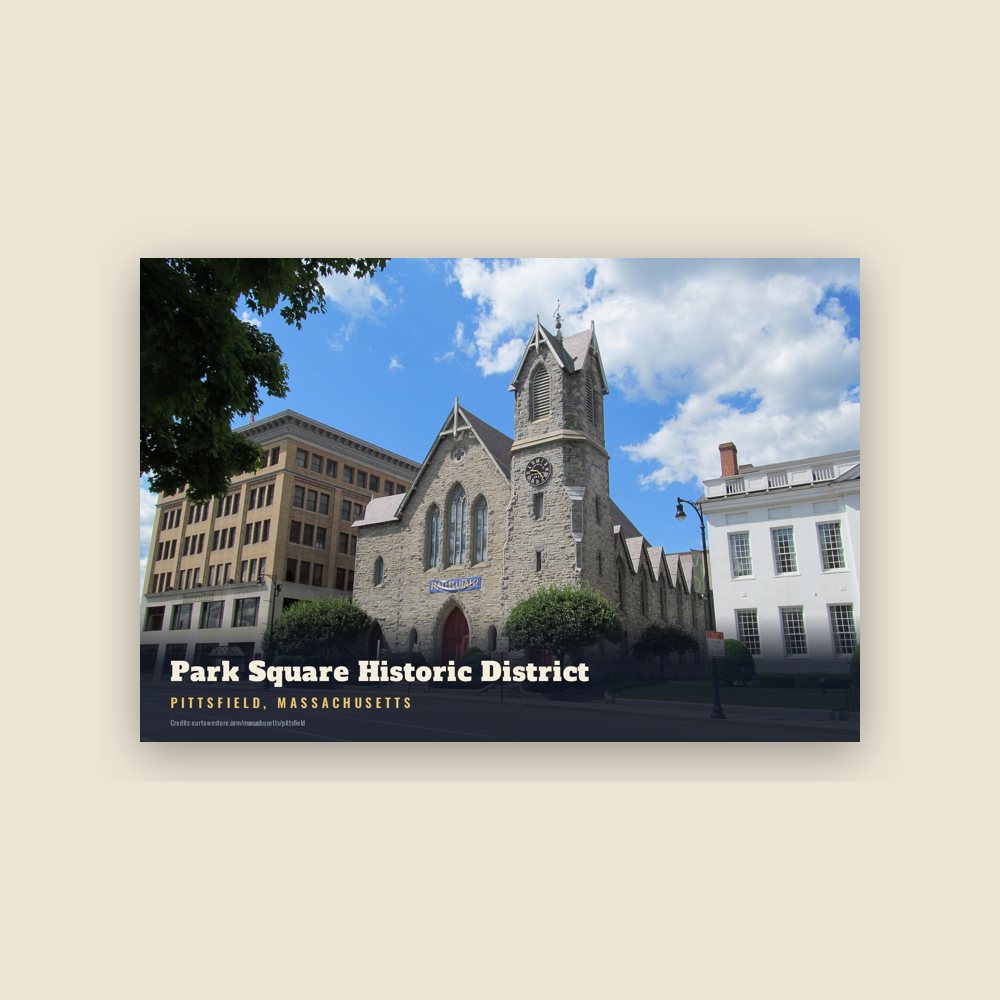 Pittsfield Park Square Historic District Postcard