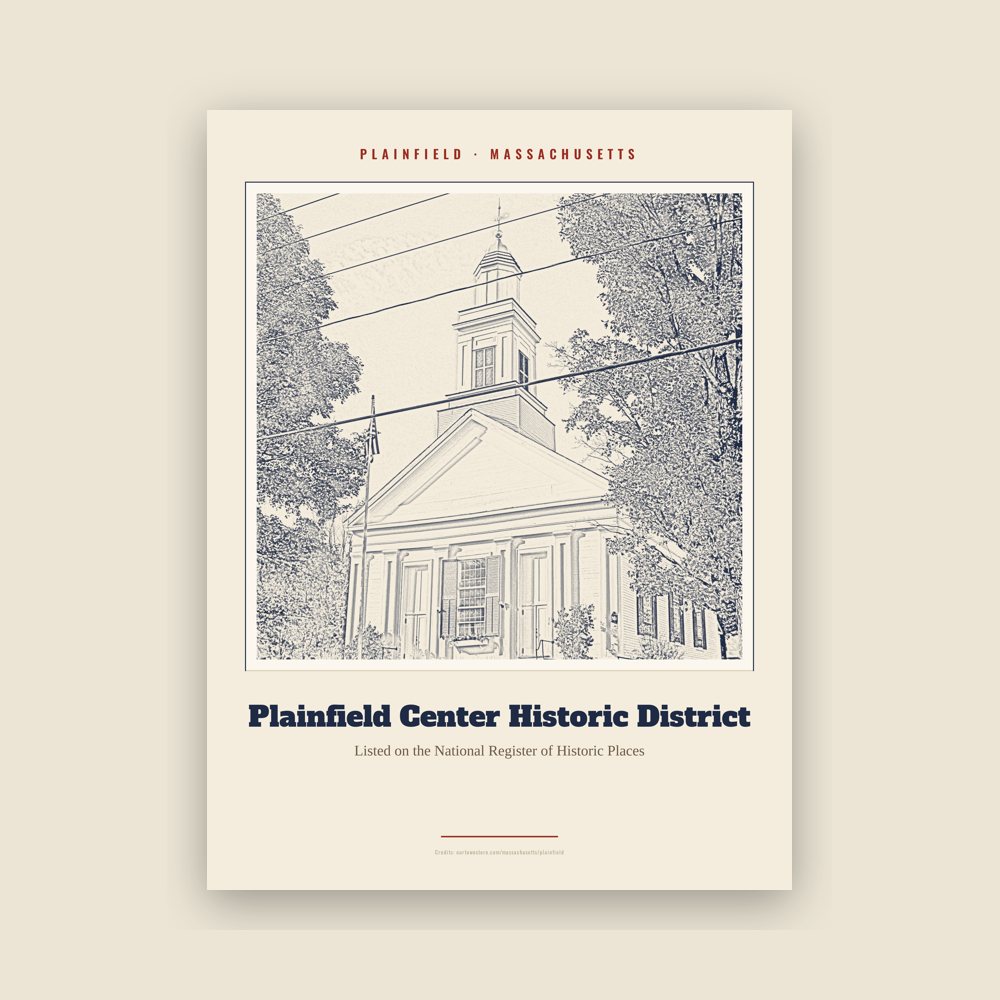 Plainfield Plainfield Center Historic District Landmark Print
