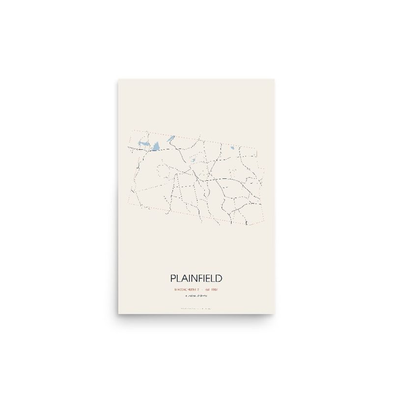 Plainfield Street Map Poster · Linen
