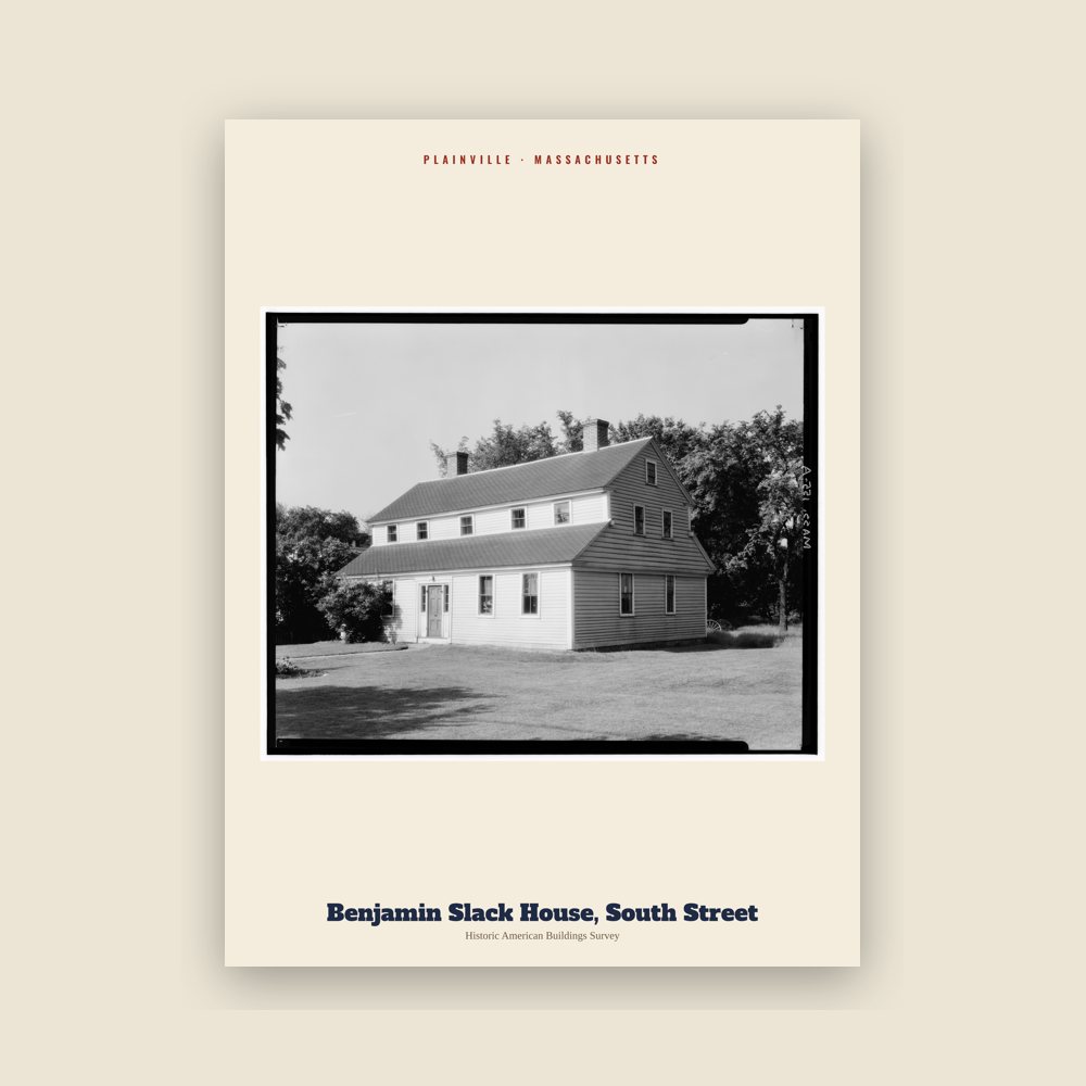 Plainville Benjamin Slack House, South Street Archive Print