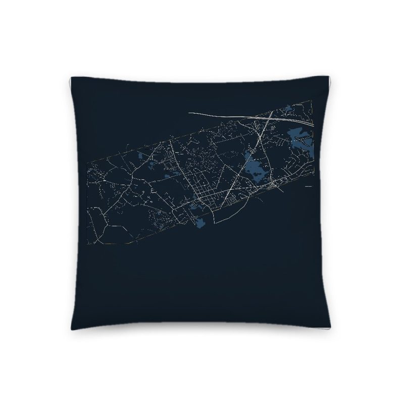 Plainville Map Throw Pillow